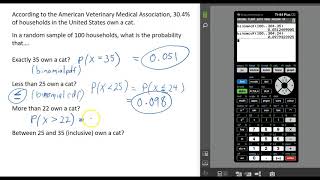 Binomial Probabilities with calculator [upl. by Htederem]