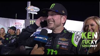 Kurt Busch celebrates Kentucky win gets call from Ganassi [upl. by Ilsa]