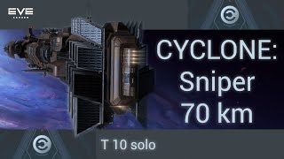 EVE Echoes Solo T10 Caldari  Cyclone Sniper  Fitting [upl. by Woodley]