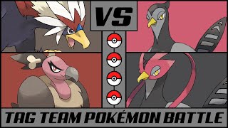 BRAVIARY amp MANDIBUZZ vs UNFEZANT M amp UNFEZANT F  Pokémon Tag Team Battle [upl. by Barger]