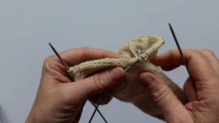 Easy Cable Socks  Gusset [upl. by Leba]