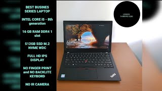 LENOVO THINKPAD X280 INTEL CORE i5 with SSD M2 NVME 512GB RAM 16GB  FULL HD IPS DISPLAY [upl. by Refannej]