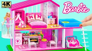 Build AMAZING Pink Barbie Dream House with Pool Elevator use Cardboard  DIY Miniature House [upl. by Siberson880]