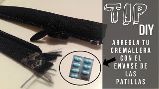 Tip DIY Arregla el anclaje de la cremallera con envase de pastillas [upl. by Alael]