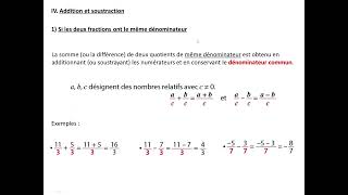 Addition et soustraction de fractions [upl. by Anah]