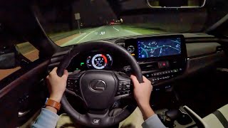 2023 Lexus ES 300h F Sport Handling  POV Night Drive Binaural Audio [upl. by Eiggem]