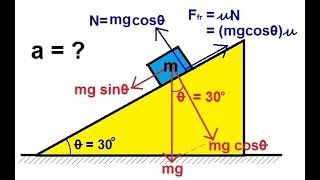 Physics  Mechanics The Inclined Plane 2 of 2 With Friction [upl. by Neetsirk310]