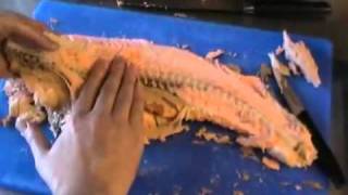 How to fillet a cooked salmon [upl. by Ylrad]