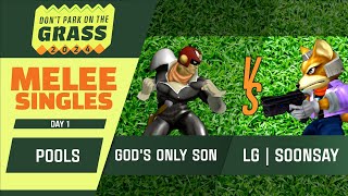 Gods Only Son Captain Falcon vs LG  Soonsay Fox  DPG 2024  Melee Singles Pools [upl. by Anitnuahs]