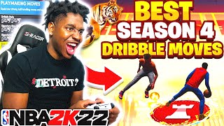 BEST DRIBBLE MOVES IN NBA 2K22 FOR SEASON 4 FASTEST DRIBBLE MOVES AND COMBOS ON NBA 2K22 NEXT GEN [upl. by Trudnak]