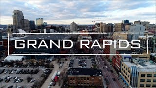 Grand Rapids Michigan DayNight Aerial Footage [upl. by Bittencourt438]