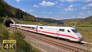 From 200 to 300kmh ICE 1 ICE T ICE 3 and ICE 4 German fast trains  SFS IngolstadtNürnberg 4K [upl. by Eradis]