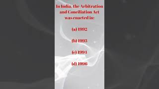 Arbitration and Conciliation Enactment AIBE IV ALL INDIA BAR EXAMINATION 2012 aibe [upl. by Yadseut]