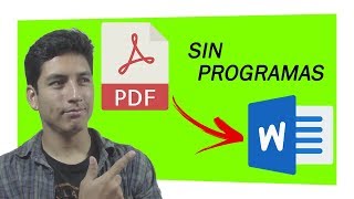 convertir un pdf a word sin programas para poder editar o modificar [upl. by Viafore824]