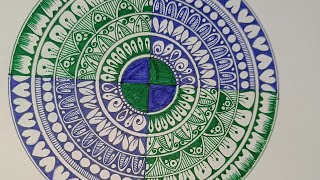 Colorful Mandala Art art mandala mandalaart mandaladrawing mandalaartforbeginners colorful [upl. by Cohin]