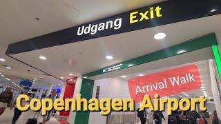 Copenhagen Kastrup Airport Arrival Walk Terminal to Exit 🇩🇰 Denmark Trip [upl. by Gobert]