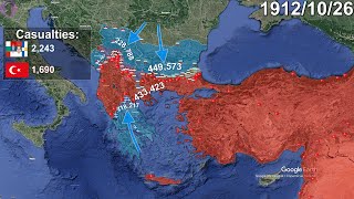 The First Balkan War using Google Earth [upl. by Hawley]