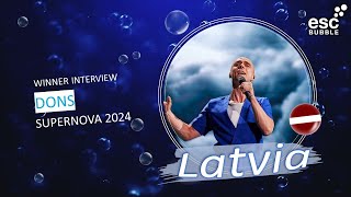 Dons  Hollow  Supernova 2024 winner  Eurovision Latvia  Interview [upl. by Llenrad]