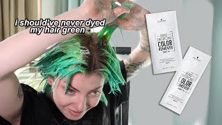 trying to get GREEN dye out of my hair without using bleach this better work 🙂 [upl. by Anahsor186]