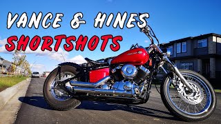 Vance and Hines Short Shots Exhaust on a Yamaha V Star XVS 650 [upl. by Eolanda]