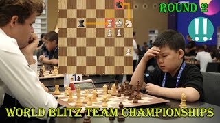 BRAVE BOY Magnus Carlsen vs Primbetov  FIDE World Blitz Team Championships 2024  R2 [upl. by Quigley511]