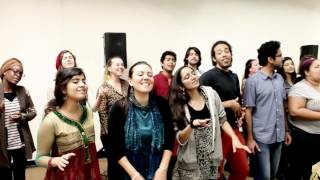 Behind the Scene for the AR Rahman show  Berklee Indian Ensemble [upl. by Alahcim]