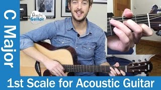 The FIRST Scale to learn on Acoustic Guitar  The C Major Scale [upl. by Ignatz]