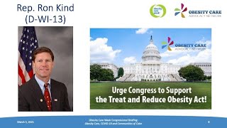 Rep Ron Kind DWI Message Supporting TROA  OCAN Obesity Care Week Briefing  March 5 2021 [upl. by Nyraa]