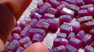 Pink Sapphire Crystals  Natural High Grade Pink Sapphires  Pak Gems Info [upl. by Enoved835]