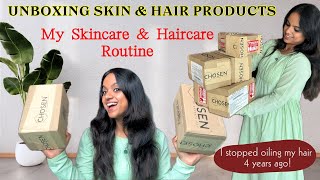 Unboxing Skin amp Hair products from Chosen store  Skincare amp haircare routine by Dr Renita Rajan [upl. by Mazonson]