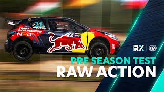 World Rallycross RAW ACTION Pre season testing 2024 [upl. by Tiebout]