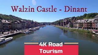 Driving Belgium Walzin Castle  Dinant  4K scenic drive through Lesse valley in The Ardennes [upl. by Caresa]