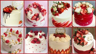 Best Strawberry Cake Decorating ideas  Creative Strawberry Cake DesignStrawberry Cakes [upl. by Morven]