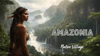 Native Amazonians  Part 3  Rainforest Villages  Peaceful Pan Flute  Relaxing Music [upl. by Luanni]