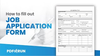 How to Fill Out Job Application Form Online  PDFRun [upl. by Gavrielle]