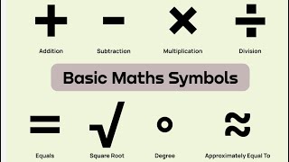 Useful list of Mathematical symbols in English  Mathematical symbols and explanations  PART 1 [upl. by Zelle]