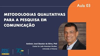 Pesquisa em Comunicação  Antônio Bacelar  Aula 3  Acervo PPGCOM PUCRio [upl. by Campagna695]