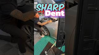 Sharp dent repair  Pdr training autobodyrepair paintlessdentrepair cardentrepair diy [upl. by Jez782]