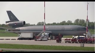 ✈HD NAF DC1030 VERY CLOSE KDC10  Koninklijke Luchtmacht  Taxi amp Takeoff  Hamburg [upl. by Boothman]