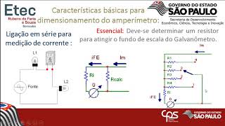 Amperímetro por galvanômetro [upl. by Einnoc]