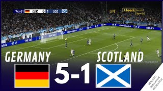 ALEMANIA 51 ESCOCIA  UEFA EURO 2024  Highlights  Simulación y Recreación de Video Juego [upl. by Oberg]