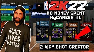 Creation Of THE BEST 2WAY Shot Creator Build NBA 2K22 NMS MyCAREER 1 Next Gen [upl. by Arivle]