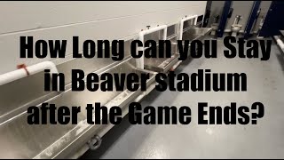 how long can you stay in beaver stadium after the game ends [upl. by Madea539]