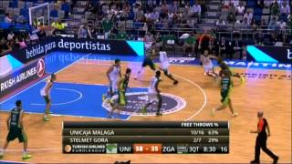 Highlights Unicaja MalagaStelmet Zielona Gora [upl. by Ahsinor]