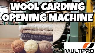 Wool Carding Machine  Wool Opening Machine [upl. by Oderf234]