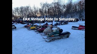 ERX 2023 Saturday Elk River Vintage Snowmobile Ride In on a SnoPrince [upl. by Ennairac]