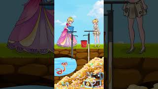 Rich Peach vs Poor Peach – The Ultimate Treasure Battle [upl. by Namruht]