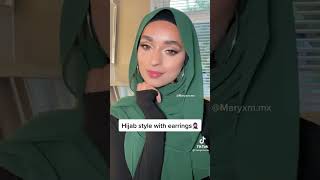 Hijab style with earrings 🧕😍 [upl. by Neddy499]