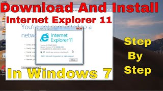 Download and Install Internet Explorer 11 on windows 7 ie 11 [upl. by Nivk]