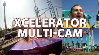 Xcelerator Roller Coaster  Splitscreen Uncut [upl. by Anwahsat]